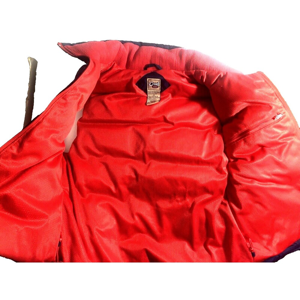 Cruel Girl Quilted Feather Down Blue/Red Puffer Vest Women's Size Medium - Picture 7 of 8